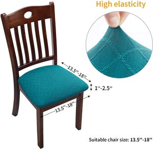 Venta al por mayor <span class=keywords><strong>de</strong></span> encargo extraíble Jacquard silla <span class=keywords><strong>fundas</strong></span> lavables antipolvo <span class=keywords><strong>comedor</strong></span> asiento <span class=keywords><strong>Fundas</strong></span> <span class=keywords><strong>de</strong></span> cojín - Product Image 3