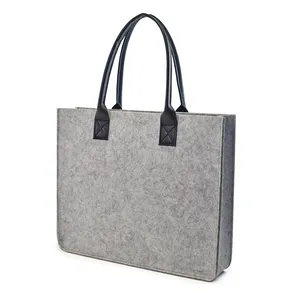 Custom Made Silk Screen Printing Felt Tote Bag Hot sale Felt Bag Eco Friendly Felt Shopping Bag