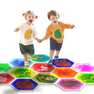 33cm Unisex Autistic Sensorial Gel Piso Lava Mat Líquido Educacional Tile alívio para o Stress & Ansiedade para 5-7 Anos - Product Image 1