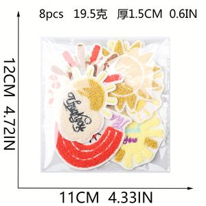 Patch brodé thermocollant motif soleil « Merci d'être là » – Énergie positive et motivation pour la décoration de vêtements - Product Image 2