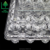 Plateau d'emballage pour œufs frais de poule, grande capacité 30 cavités, en PET de qualité alimentaire, pliable, anti-fuite, pour volailles - Prix de gros