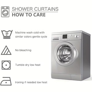 Cortina de Ducha de Poliéster con Diseño de Santa Claus y Nieve Roja, Cortina de Baño con Impresión Digital, Impermeable, Impresión Personalizada, Venta al por Mayor, Moderna - Product Image 4