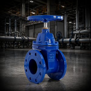 Válvulas de Compuerta de Vástago Oculto con Brida Manual OEM ODM, Válvulas Industriales de Hierro Dúctil con Brida de Tipo Resiliente - Product Image 3