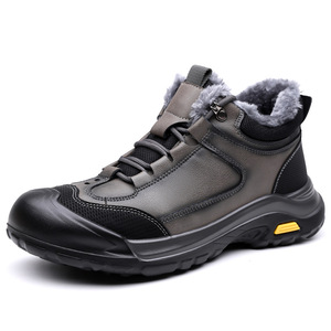 Bottes d'hiver pour hommes, bottes à tige courte, doublure en fourrure chaude, semelle extérieure en caoutchouc antidérapante, bottes de neige à bout rond, tige synthétique, semelle intermédiaire en EVA - Product Image 5