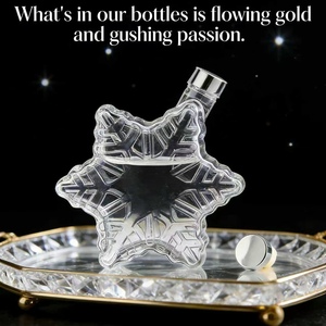 Bottiglia di Vetro dalla Forma Unica per Tequila 500ml, Antigoccia, Ricaricabile con Tappo in Sughero, Serigrafata, Vuota - Product Image 6