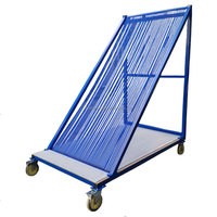 Chariot de transport en verre personnalisé grande capacité avec structure en harpe pour le rangement et le déménagement de verre