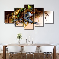 Art mural 3D HD du dieu hindou indien Ganesha l'éléphant, peinture sur toile non encadrée pour la décoration du salon