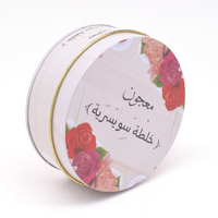 Boîte en métal ronde personnalisée réutilisable de qualité alimentaire pour thé, chocolat, cire, bonbons, biscuits, safran – Idéale pour les cadeaux de Noël