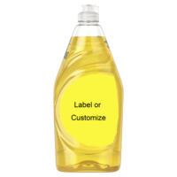 F Supply 8OZ Bouteille en plastique de savon à vaisselle liquide pour la vaisselle Personnaliser lOGO 16oz Bouteille en plastique vide de savon à vaisselle avec bouchon à rabat