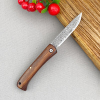 Couteau pliant en acier Damas de haute qualité, manche en bois de rose, EDC, multifonctionnel, portable, couteau de poche pour l'extérieur