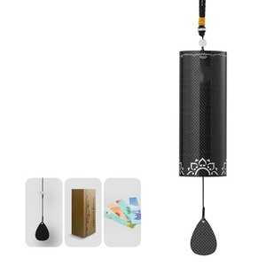 Carillon éolien en fibre de carbone en gros avec support, délicat carillon éolien décoratif à suspendre pour patio, chambre, mariage, cadeau d'anniversaire, faible MOQ - Product Image 1