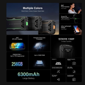 Hot <span class=keywords><strong>DOOGEE</strong></span> <span class=keywords><strong>S41</strong></span> Max 4G NFC Smartphone 6GB RAM 256GB ROM Déverrouillage du visage 5.5 pouces Octa Core Android 13 Smartphone - Product Image 2