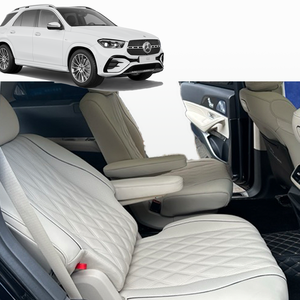 Fundas de Asiento Completas para Mercedes-Benz GLE350 2025 -- Gris Perla Plateado con Beige (Seis Plazas) - Product Image 1