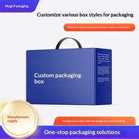 Boîte cadeau en carton ondulé épais avec poignée à cordon, imprimée, pour spécialités agricoles locales et emballage de jouets