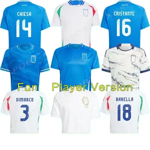 2024 camiseta italiana 125 camisetas de fútbol Italys CHIESA BARELLA Locatelli SCACA IMMOBILE 23 camiseta de fútbol JORGINHO BASTONI DIMARCO