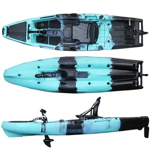 10FT แป้นเหยียบเท้าแบบใบพัดเดียวเรือแคนูคายัคสำหรับตกปลา - Product Image 5