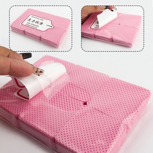 Paquete de 300 Almohadillas de Algodón para Limpiar Adhesivo de Pestañas y Esmalte de Uñas, Removedor de Maquillaje Portátil, Paño de Limpieza - Product Image 2