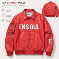 Fabricants de vestes bomber pour hommes en cuir PU, personnalisées OEM/ODM, de style streetwear, avec imprimé graphique, col à revers et fermeture éclair, manchette côtelée