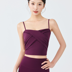 Top de yoga sexy con copas fijas, tipo camiseta interior con <span class=keywords><strong>tirantes</strong></span>, espalda hermosa, para mujer, de verano, de secado rápido y transpirable - Product Image 4