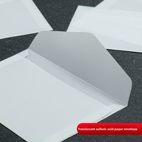 Enveloppes en papier calque transparent, vente en gros, pour cartes postales vintage de mariage, invitations, protège-documents, avec logo. 3 B6 Chine