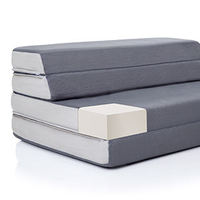 Matelas en mousse haute densité à quatre plis avec housse amovible pour bébés et enfants, design moderne, fabriqué en Chine, emballage postal inclus