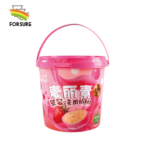 Cubeta de Plástico de 1 Litro para Helado, Envase Redondo de Plástico para Chocolate con Asa, Cubeta de Plástico IML para Clientes - Product Image 5