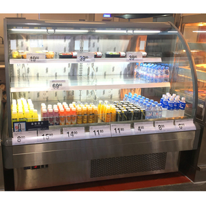 Réfrigérateur semi-compact multi-étagères autoportant pour supermarché, vitrine réfrigérée pour yaourts et boissons - Product Image 3