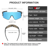 Lunettes de soleil de sport avec 3 verres interchangeables polarisés pour la course à pied, le cyclisme, le baseball, la pêche, le golf, la randonnée, pour hommes et femmes