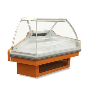 Supermercado esquina carne fresca mostrar nevera/comercial deli pantalla refrigerador carnicero pescado fresco del gabinete - Product Image 4