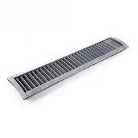 Diffuseur de ventilation rectangulaire mural en alliage d'aluminium blanc moderne à double déflection pour CVC, grille conventionnelle extérieure