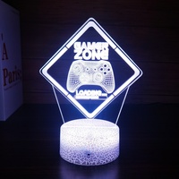 Lampe de Noël à LED 3D personnalisée avec base de bureau en acrylique Mini lampara anime pour la décoration de la chambre des enfants Lampe de lit Design personnalisé