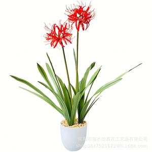 ดอกไม้ประดิษฐ์สำหรับตกแต่งภูมิทัศน์งานแต่งงานตู้ทีวีต้นไม้ประดิษฐ์สีเขียวประดิษฐ์กล้วยไม้บอนไซสไตล์นอร์ดิก - Product Image 5