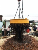Electroimanes de control remoto Imán de elevación de chatarra magnética circular para chatarra de hierro