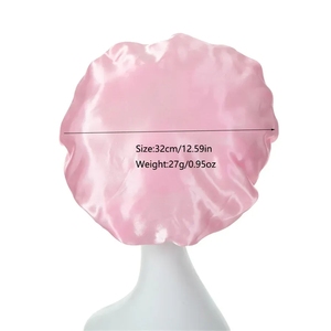 <span class=keywords><strong>Bonnet</strong></span> de nuit pour bébé avec logo personnalisé, couleur unie, en satin, avec large bande, accessoires pour cheveux, pour un usage quotidien, les voyages et les activités de plein air, pour enfants - Product Image 3