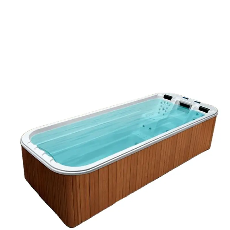Di lusso all'aperto infinity piscina 7.8m plug-and-play acrilico con massaggio spa, facile da installare