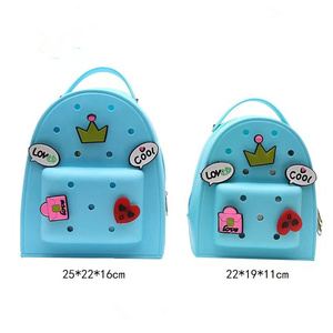 Venta caliente Color caramelo niños hombros bolsa dibujos animados encantador gelatina impermeable encantos DIY silicona niño escuela <span class=keywords><strong>mochila</strong></span> - Product Image 3
