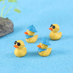 Figuras de Animales de Dibujos Animados en 2 Estilos, Mini Patos Decorativos, Manualidades de Plástico para Jardín, Escritorio, Hogar, Decoración de Bonsáis - Product Image 1