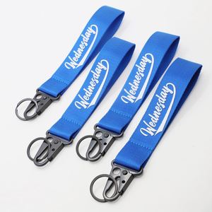 Creative Marketing Giveaways & Corporate Event Promotional Gifts Bulk Custom <b>Nylon</b> Ribbon Tactical Key Holder Lanyards - Product Image 2