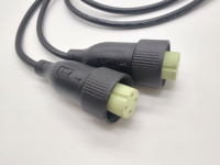 Connecteur d'onduleur solaire M16-4 broches vert, étanche IP68, mâle-femelle, avec câble d'extension