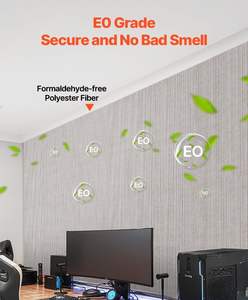 Paneles Acústicos de Fibra de Poliéster de Alta Popularidad, Paneles Insonorizantes con Autoadhesivo para Estudio en Casa - Product Image 5