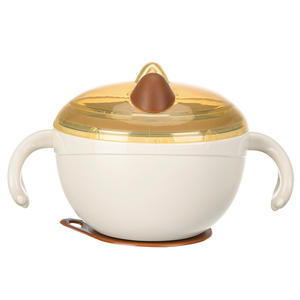 Bol d'alimentation pour bébé en acier inoxydable 316L isolé, sans BPA, en forme de gourde, avec couvercle et poignées, pour 0-12 mois - Product Image 1