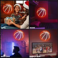 Enseigne néon LED de basketball, fourniture directe usine, signalétique lumineuse sportive circulaire 3D pour bar sportif, salle de sport, décoration murale