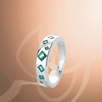 Bague d'articulation pour femmes en argent 925 de style vintage grosse incrustation fête d'anniversaire de mariage rhodium 18 carats bagues fines à la mode cadeau