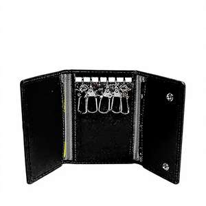 Étui à clés de voiture en cuir de qualité supérieure avec fermeture éclair, pochette à clés portable étanche et portefeuilles de voyage - Product Image 5