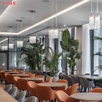 Suspension en verre personnalisée de luxe Hôtel Villa Centre commercial Escalier Installation facile Lustre LED Dimmable Haute luminosité 2 ans