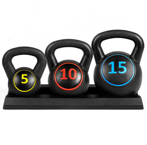 Bán buôn 5/10/15lb kettlebell trọng lượng miễn phí kettlebell Set tập thể dục Trọng lượng nâng Ấm đun nước chuông - Product Image 1