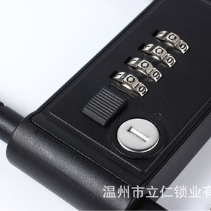 กุญแจล็อคประตูกระจกแบบรหัส 420 มม. พร้อมตะขอเกี่ยว ป้องกันการตัด ใช้กับประตูคู่ สำหรับร้านค้า - Product Image 2