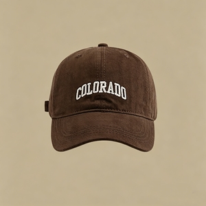 Embroidered Letter Baseball Cap - Vintage Washed Adjustable Casual Dad <b>Hat</b> - Product Image 4