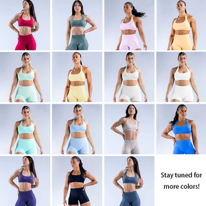 Soutien-gorge de sport sans couture respirant en Spandex avec LOGO personnalisé, dos nu, haute qualité, pour femmes, idéal pour la gym, le yoga et le fitness - Product Image 2