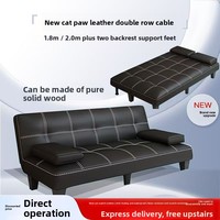 Klappbares Konvertierbares Sofa-Bett im Nordischen Stil mit Holzrahmen Multifunktional für Mietwohnungen Wohnzimmer Kleine Räume Büros